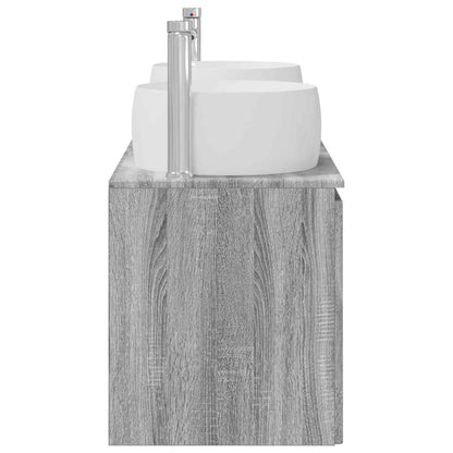 vidaXL Bathroom Cabinet Set 3 pcs Grey Sonoma 49.5 x 44.5 x 66 cm