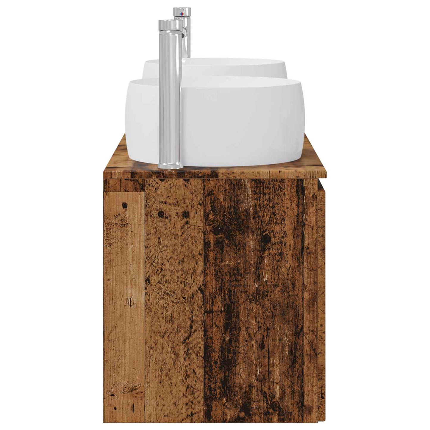 vidaXL Bathroom Cabinet Set 3 pcs Old Wood 49.5 x 44.5 x 66 cm