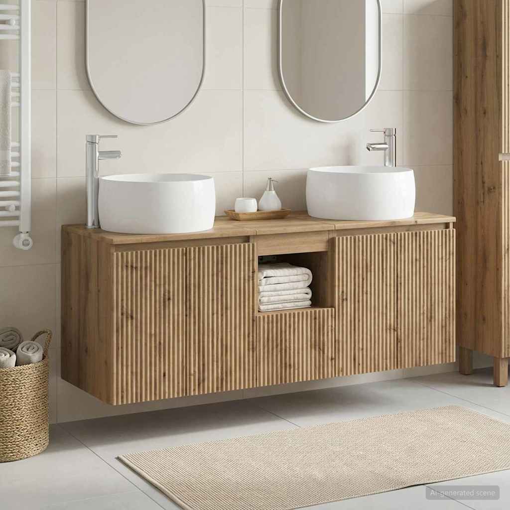 vidaXL Bathroom Cabinet Set 3 pcs Artisan Oak 49.5 x 44.5 x 66 cm