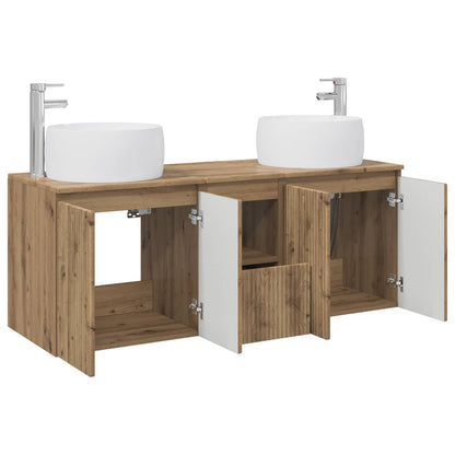 vidaXL Bathroom Cabinet Set 3 pcs Artisan Oak 49.5 x 44.5 x 66 cm
