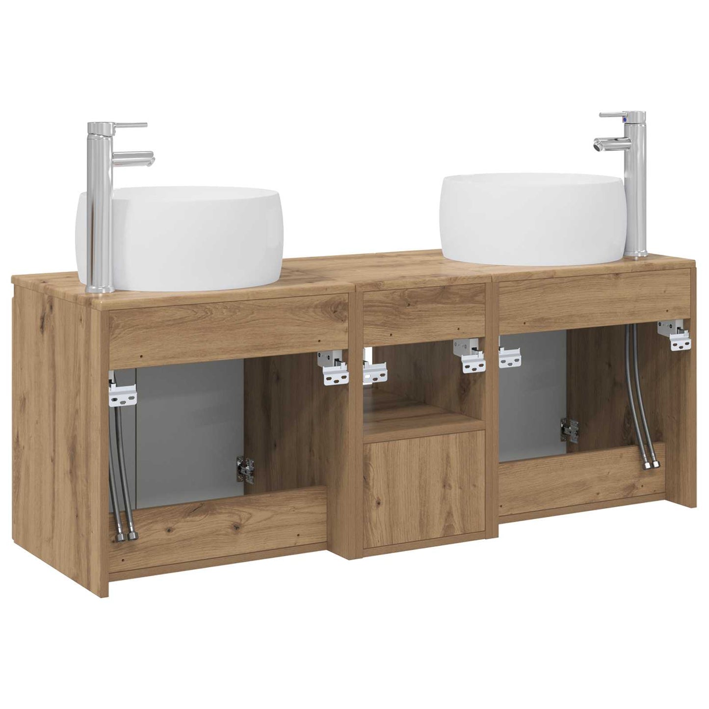 vidaXL Bathroom Cabinet Set 3 pcs Artisan Oak 49.5 x 44.5 x 66 cm