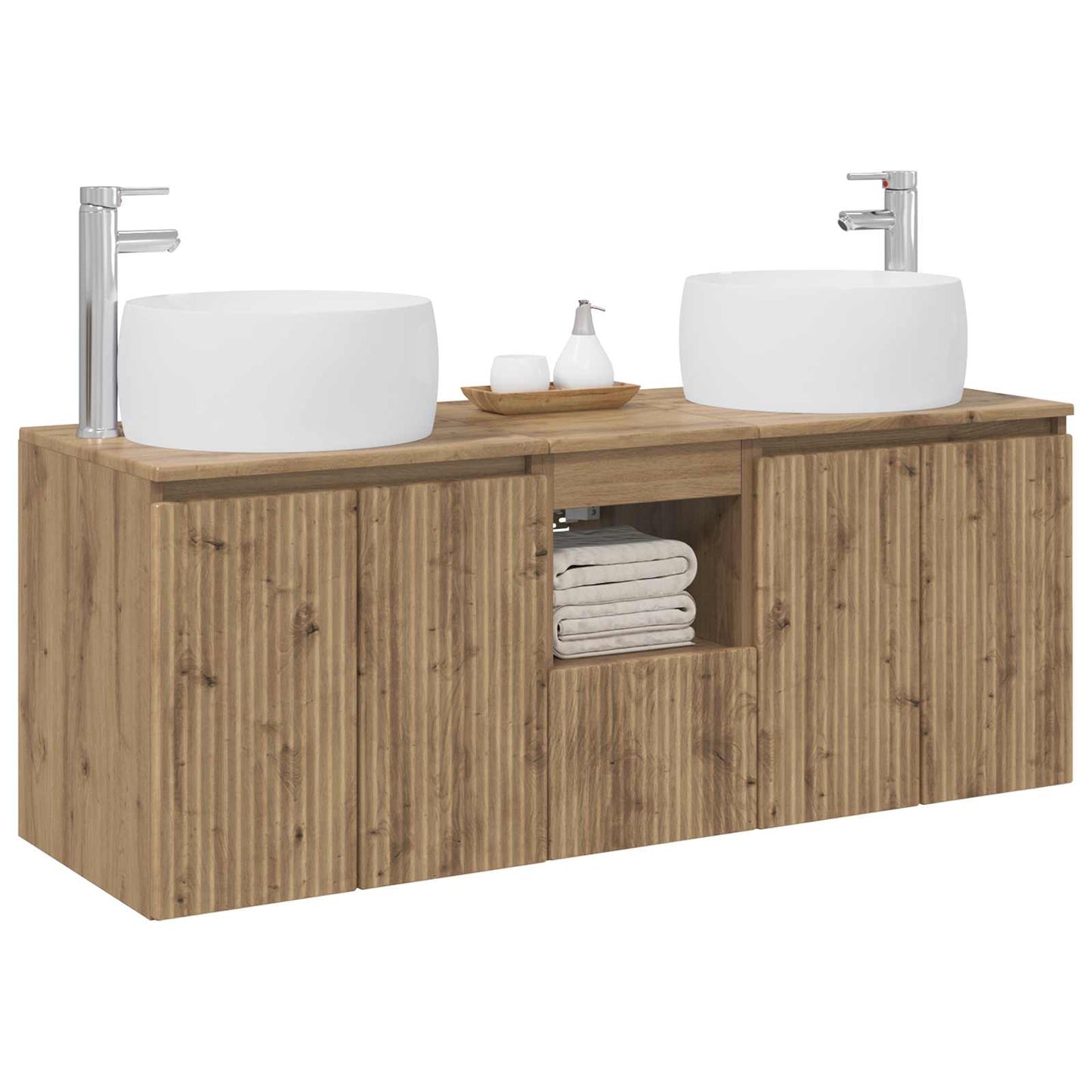 vidaXL Bathroom Cabinet Set 3 pcs Artisan Oak 49.5 x 44.5 x 66 cm