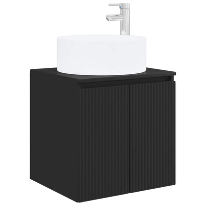 vidaXL Bathroom Cabinet Set 3 pcs Black 49.5 x 44.5 x 65.5 cm