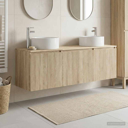 vidaXL Bathroom Cabinet Set 3 pcs Sonoma Oak 49.5 x 44.5 x 65.5 cm