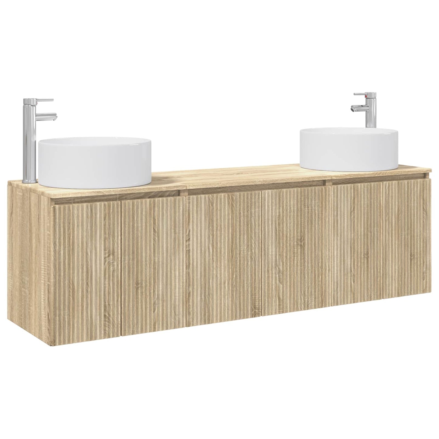 vidaXL Bathroom Cabinet Set 3 pcs Sonoma Oak 49.5 x 44.5 x 65.5 cm