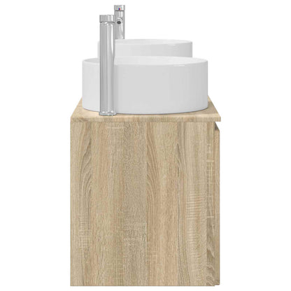 vidaXL Bathroom Cabinet Set 3 pcs Sonoma Oak 49.5 x 44.5 x 65.5 cm