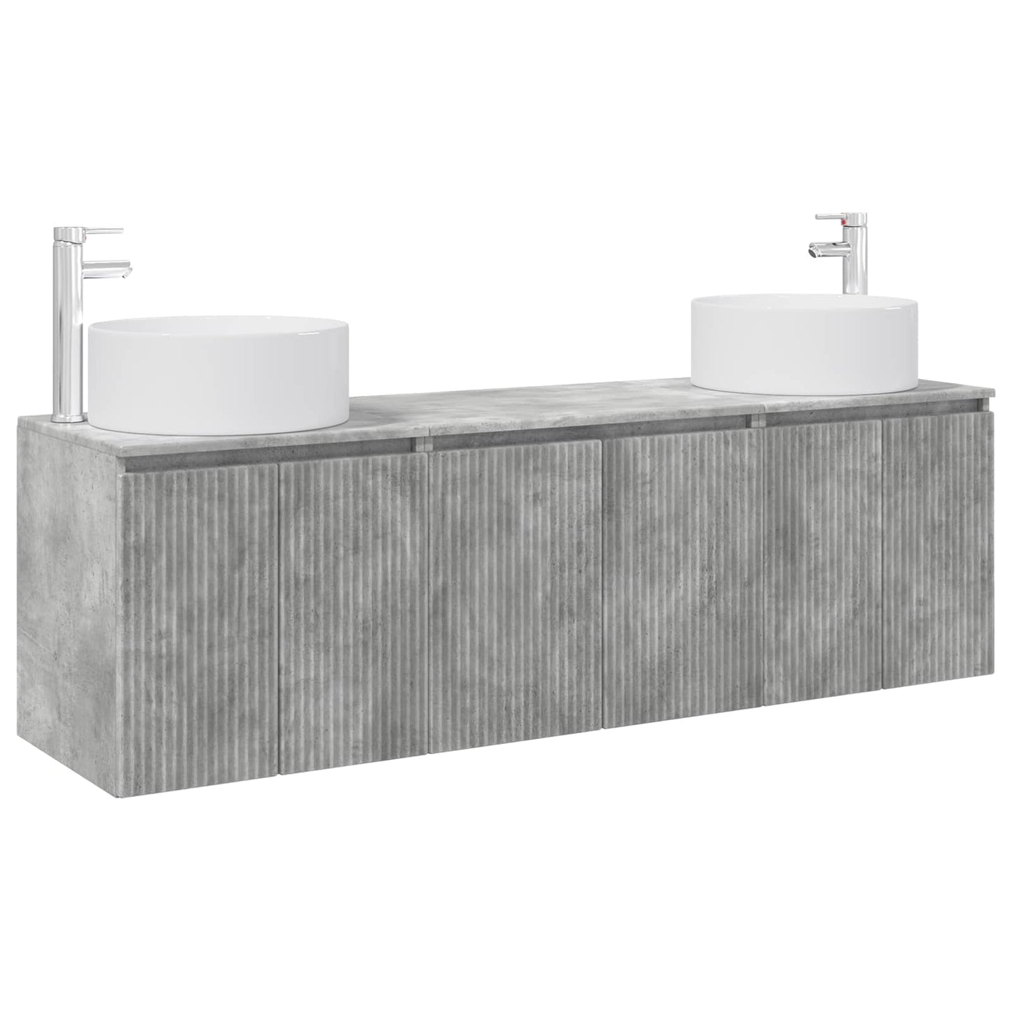 vidaXL Bathroom Cabinet Set 3 pcs Concrete Grey 49.5 x 44.5 x 65.5 cm