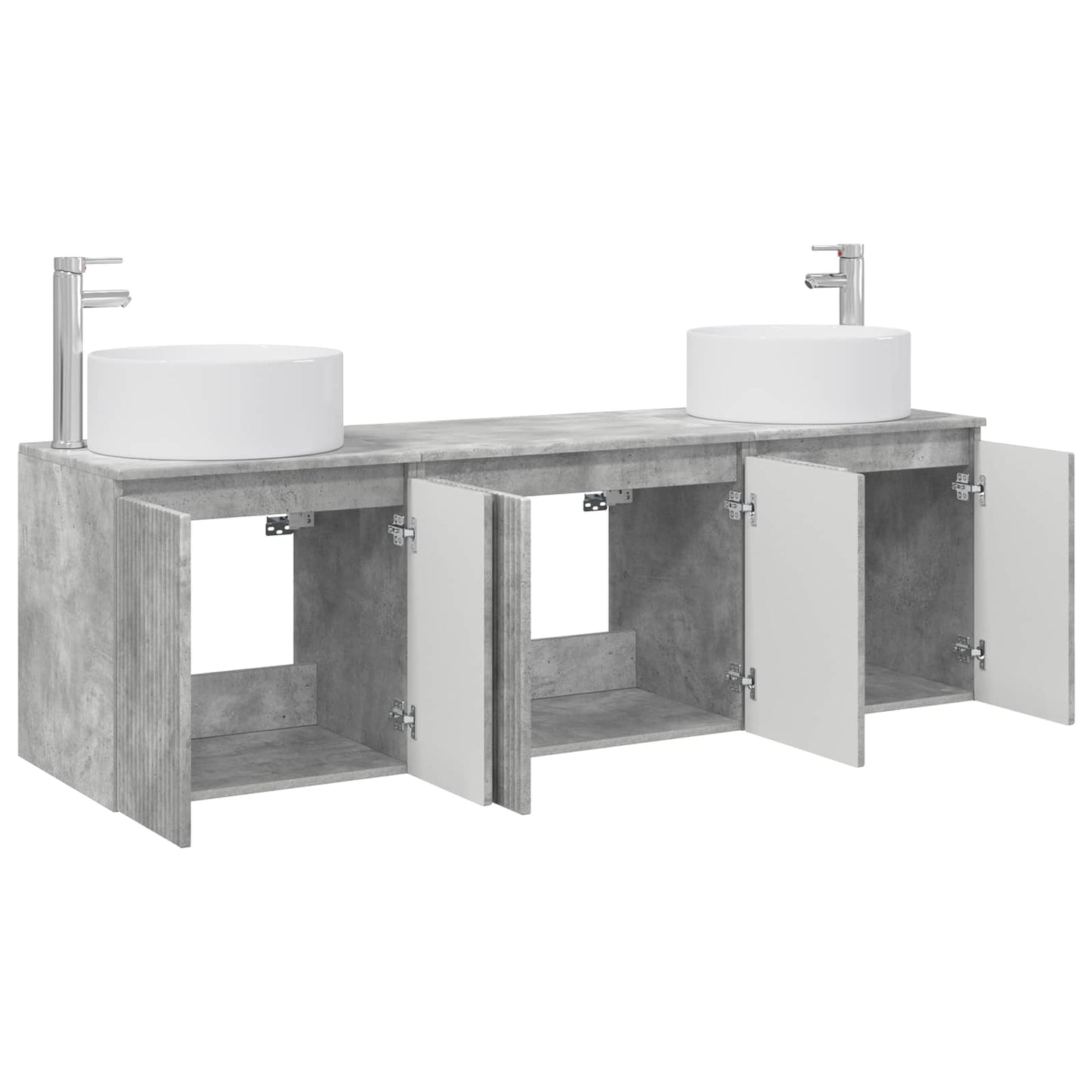 vidaXL Bathroom Cabinet Set 3 pcs Concrete Grey 49.5 x 44.5 x 65.5 cm