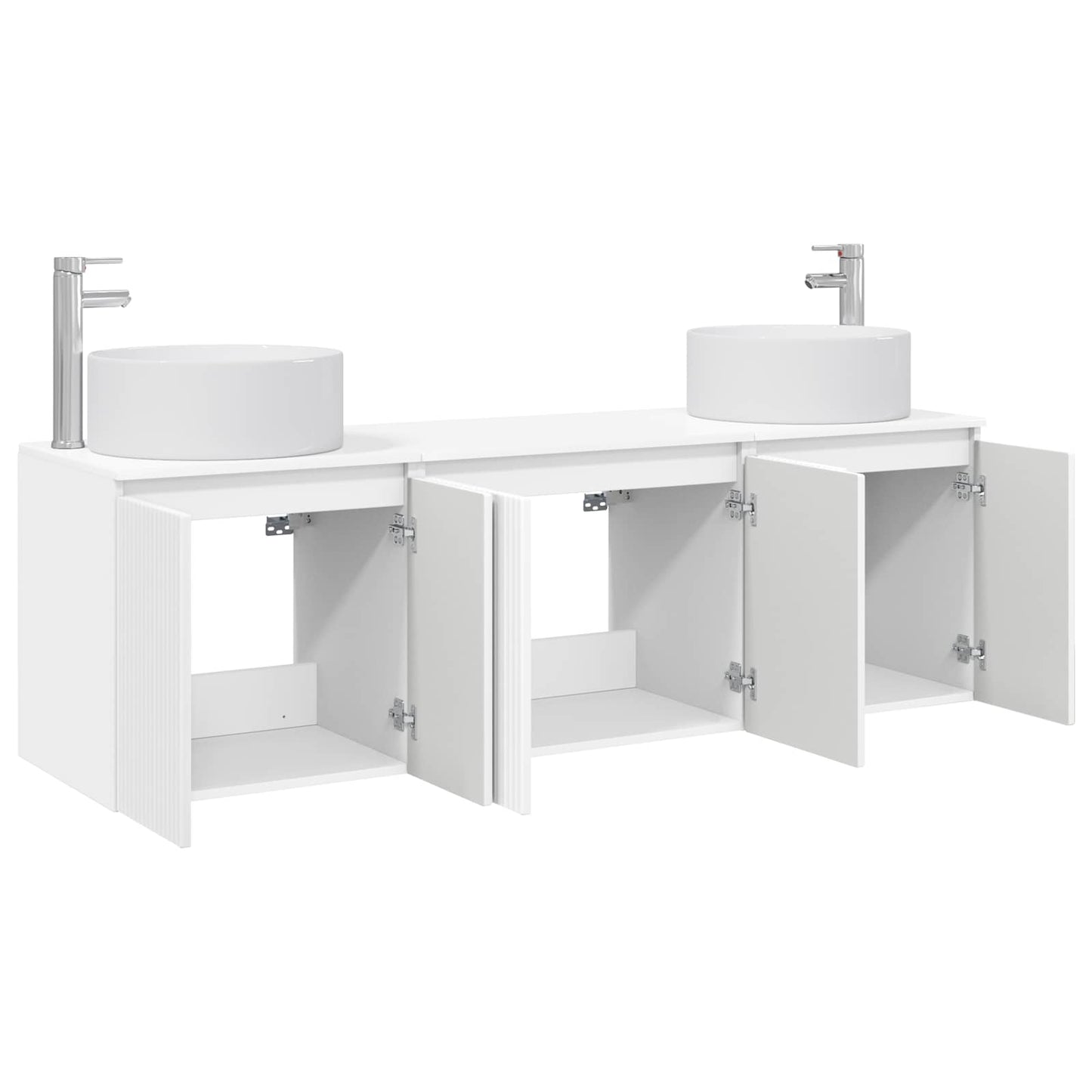 vidaXL Bathroom Cabinet Set 3 pcs High Gloss White