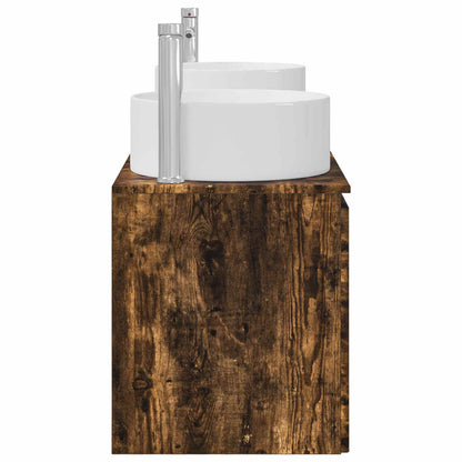vidaXL Bathroom Cabinet Set 3 pcs Smoked Oak 49.5 x 44.5 x 65.5 cm