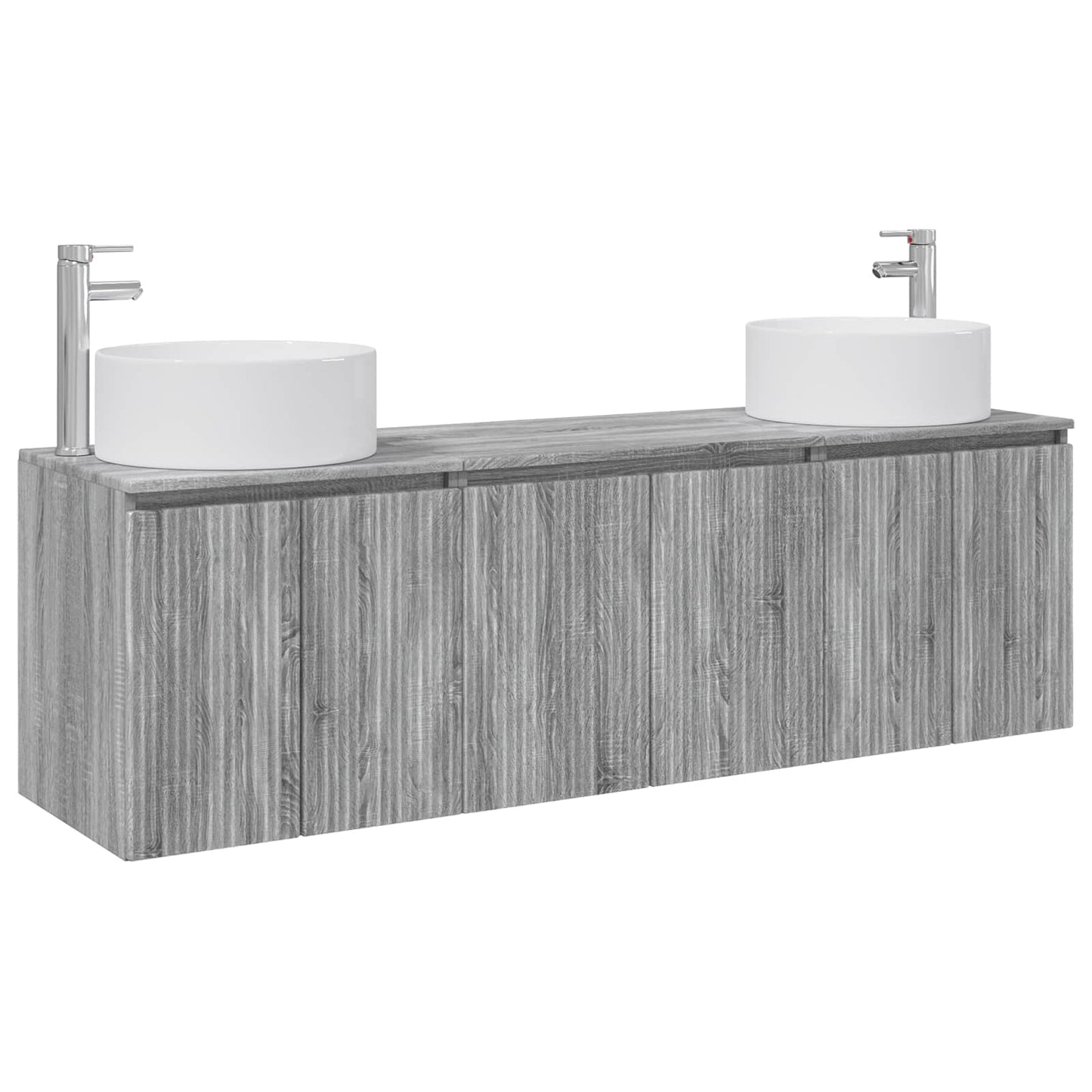 vidaXL Bathroom Cabinet Set 3 pcs Grey Sonoma 49.5 x 44.5 x 65.5 cm