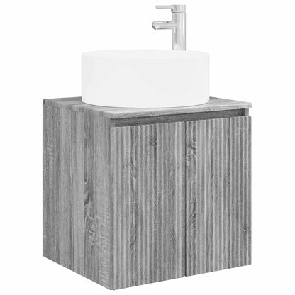 vidaXL Bathroom Cabinet Set 3 pcs Grey Sonoma 49.5 x 44.5 x 65.5 cm