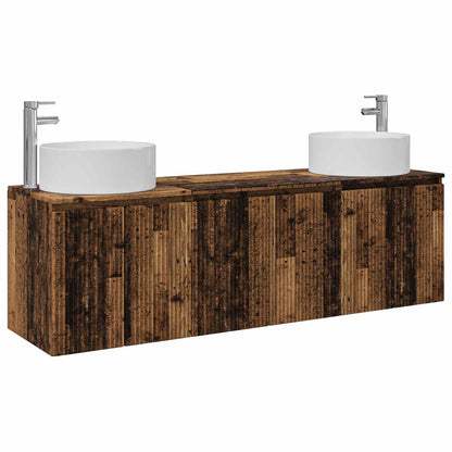 vidaXL Bathroom Cabinet Set 3 pcs Old Wood 49.5 x 44.5 x 65.5 cm