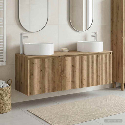 vidaXL Bathroom Cabinet Set 3 pcs Artisan Oak 49.5 x 44.5 x 65.5 cm