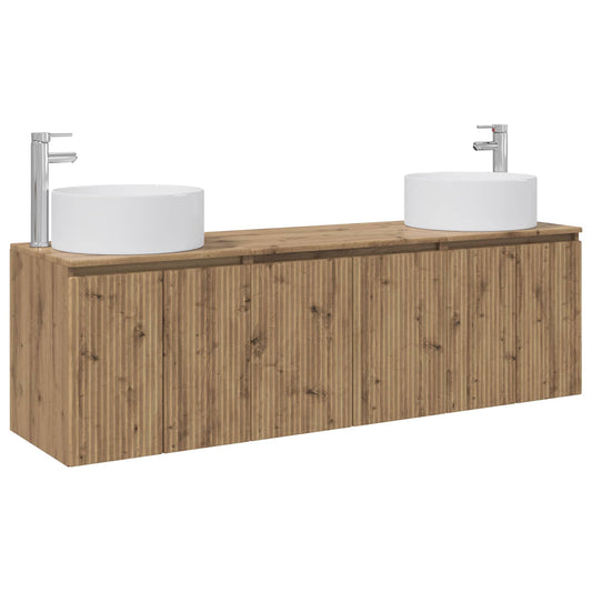 vidaXL Bathroom Cabinet Set 3 pcs Artisan Oak 161.5 x 44.5 x 80 cm
