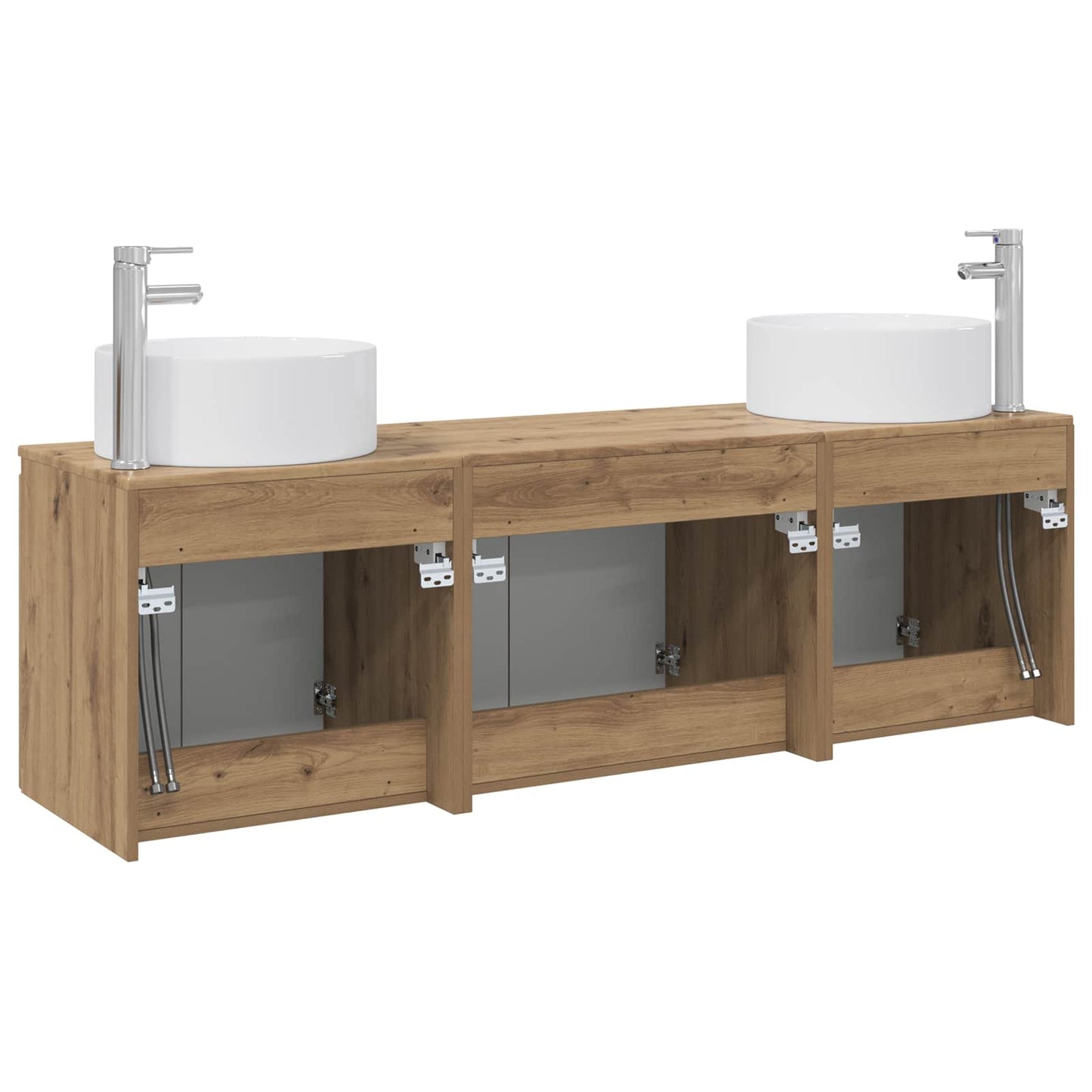 vidaXL Bathroom Cabinet Set 3 pcs Artisan Oak 49.5 x 44.5 x 65.5 cm