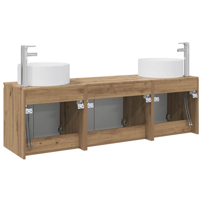 vidaXL Bathroom Cabinet Set 3 pcs Artisan Oak 49.5 x 44.5 x 65.5 cm