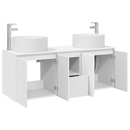 vidaXL Bathroom Cabinet Set 3 pcs White 49.5 x 44.5 x 65.5 cm