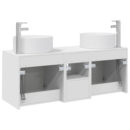 vidaXL Bathroom Cabinet Set 3 pcs White 49.5 x 44.5 x 65.5 cm