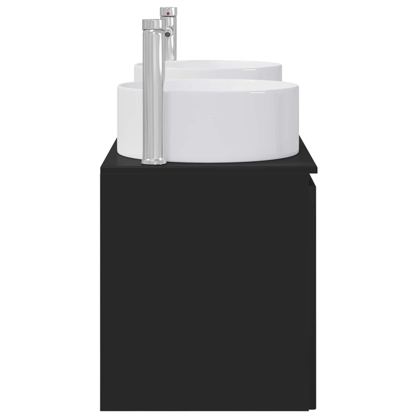 vidaXL Bathroom Cabinet Set 3 pcs Black 49.5 x 44.5 x 65.5 cm