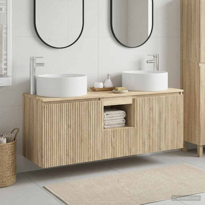 vidaXL Bathroom Cabinet Set 3 pcs Sonoma Oak 49.5 x 44.5 x 65.5 cm