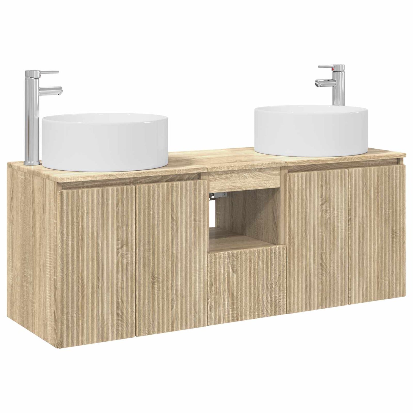 vidaXL Bathroom Cabinet Set 3 pcs Sonoma Oak 49.5 x 44.5 x 65.5 cm