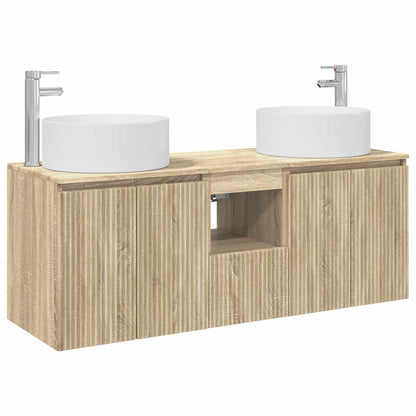 vidaXL Bathroom Cabinet Set 3 pcs Sonoma Oak 49.5 x 44.5 x 65.5 cm