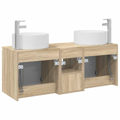 vidaXL Bathroom Cabinet Set 3 pcs Sonoma Oak 49.5 x 44.5 x 65.5 cm