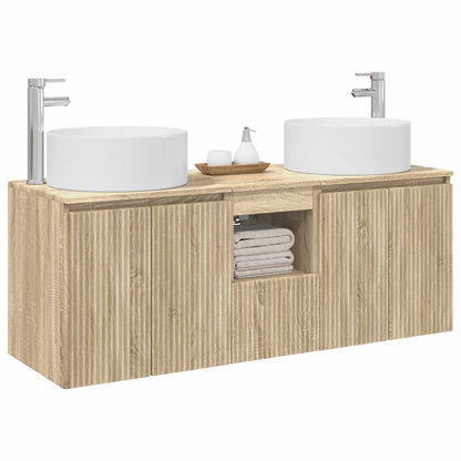vidaXL Bathroom Cabinet Set 3 pcs Sonoma Oak 49.5 x 44.5 x 65.5 cm