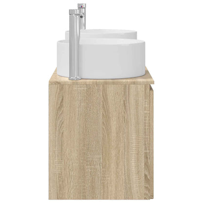 vidaXL Bathroom Cabinet Set 3 pcs Sonoma Oak 49.5 x 44.5 x 65.5 cm