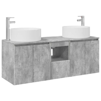 vidaXL Bathroom Cabinet Set 3 pcs Concrete Grey 49.5 x 44.5 x 65.5 cm