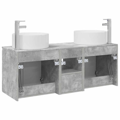 vidaXL Bathroom Cabinet Set 3 pcs Concrete Grey 49.5 x 44.5 x 65.5 cm