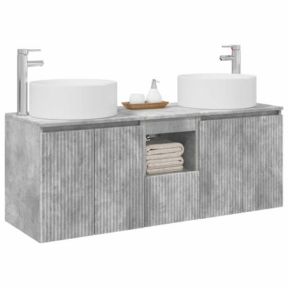vidaXL Bathroom Cabinet Set 3 pcs Concrete Grey 49.5 x 44.5 x 65.5 cm