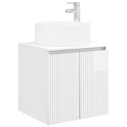 vidaXL Bathroom Cabinet Set 3 pcs High Gloss White