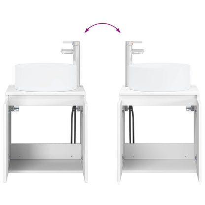 vidaXL Bathroom Cabinet Set 3 pcs High Gloss White
