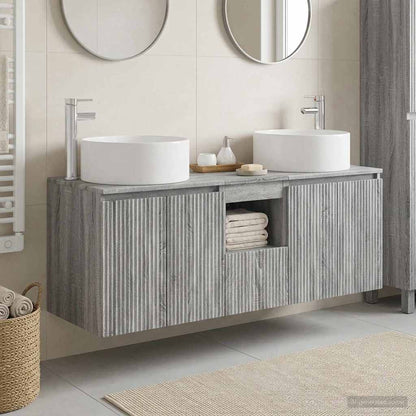 vidaXL Bathroom Cabinet Set 3 pcs Grey Sonoma 49.5 x 44.5 x 65.5 cm