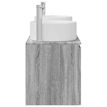 vidaXL Bathroom Cabinet Set 3 pcs Grey Sonoma 49.5 x 44.5 x 65.5 cm