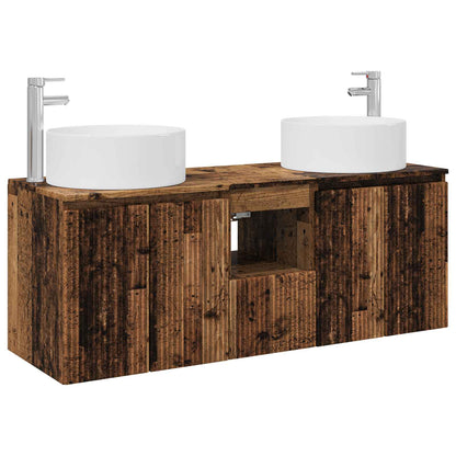 vidaXL Bathroom Cabinet Set 3 pcs Old Wood 49.5 x 44.5 x 65.5 cm