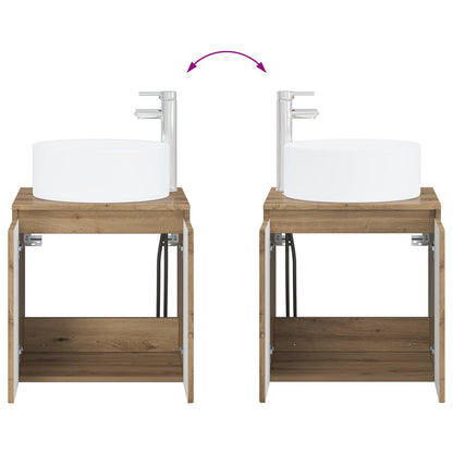 vidaXL Bathroom Cabinet Set 3 pcs Artisan Oak 49.5 x 44.5 x 65.5 cm