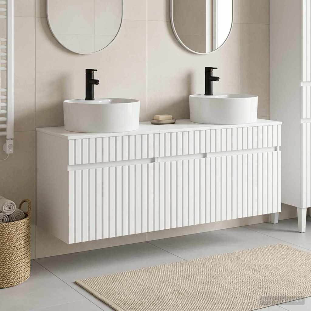 vidaXL Bathroom Cabinet Set 3 pcs White 49 x 44.5 x 65 cm
