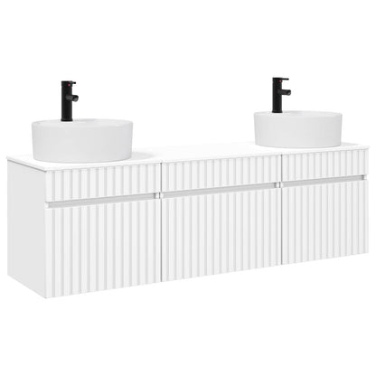 vidaXL Bathroom Cabinet Set 3 pcs White 49 x 44.5 x 65 cm