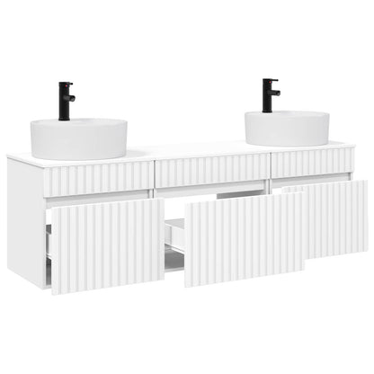 vidaXL Bathroom Cabinet Set 3 pcs White 49 x 44.5 x 65 cm