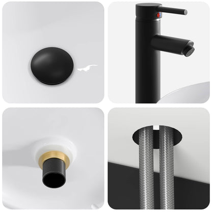 vidaXL Bathroom Cabinet Set 3 pcs Black 49 x 44.5 x 65 cm