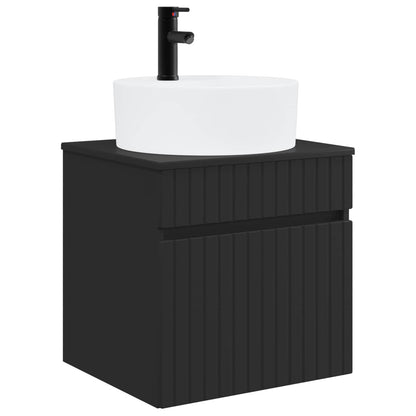 vidaXL Bathroom Cabinet Set 3 pcs Black 49 x 44.5 x 65 cm