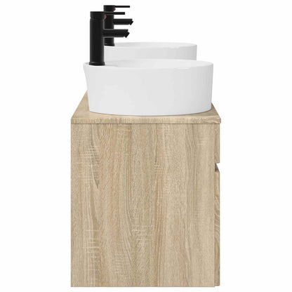 vidaXL Bathroom Cabinet Set 3 pcs Sonoma Oak 49 x 44.5 x 65 cm