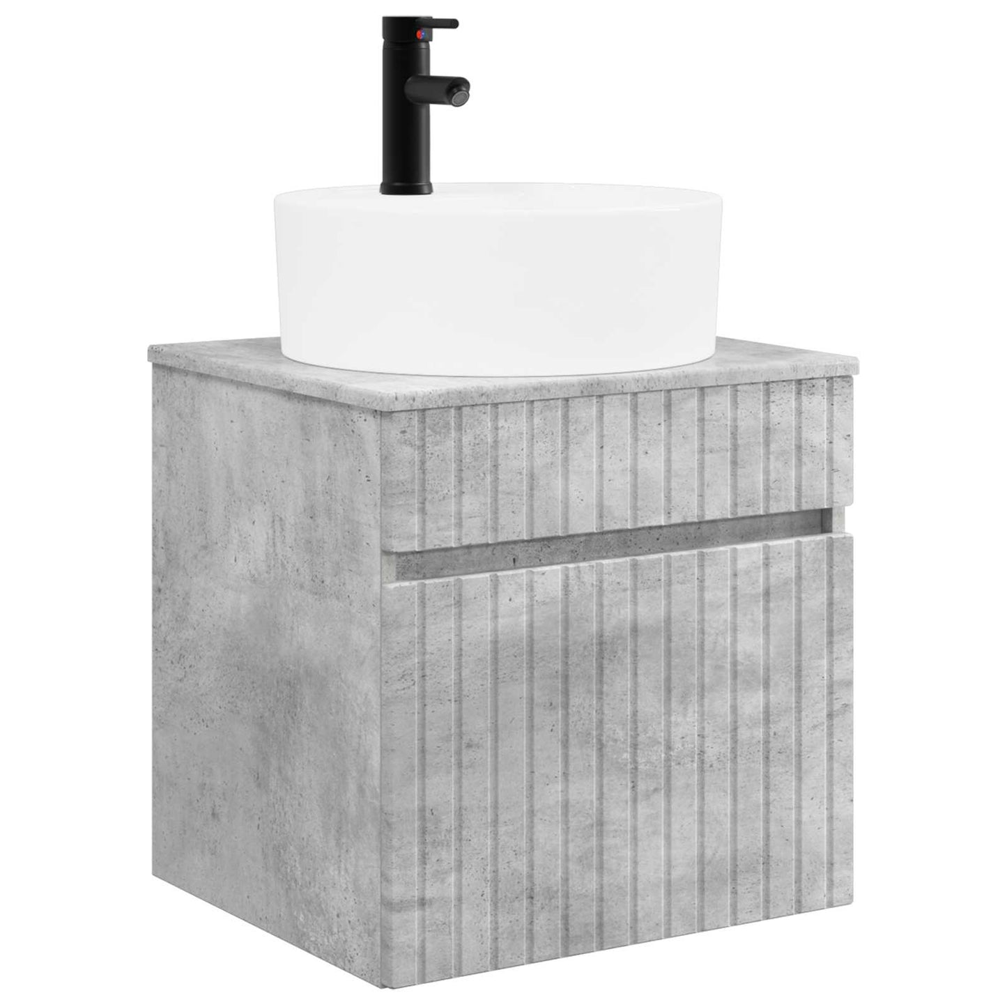 vidaXL Bathroom Cabinet Set 3 pcs Concrete Grey 49 x 44.5 x 65 cm