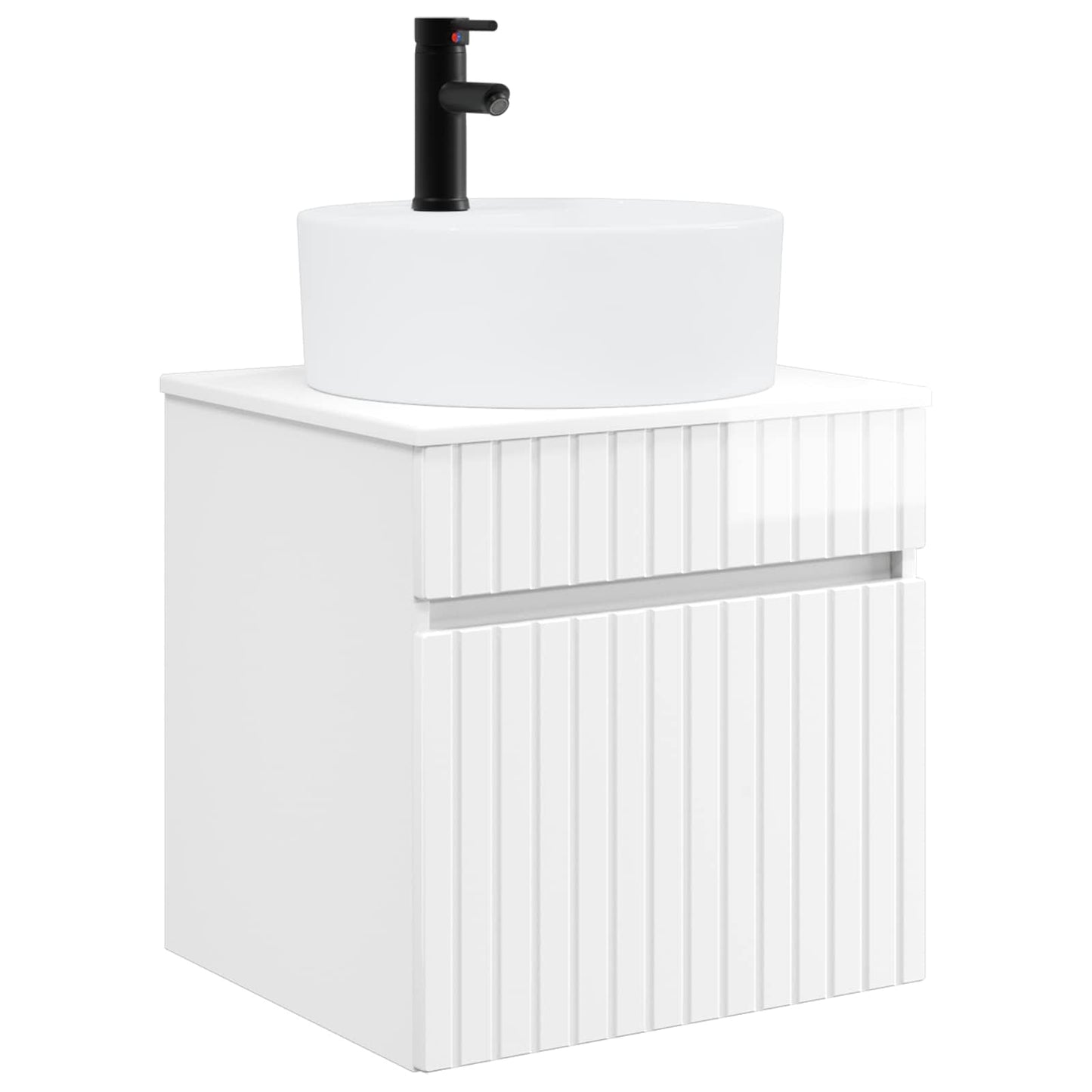 vidaXL Bathroom Cabinet Set 3 pcs High Gloss White 49 x 44.5 x 65 cm