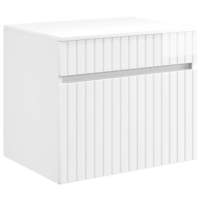 vidaXL Bathroom Cabinet Set 3 pcs High Gloss White 49 x 44.5 x 65 cm