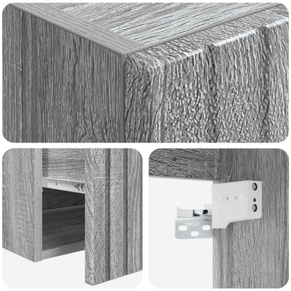 vidaXL Bathroom Cabinet Set 3 pcs Grey Sonoma 49 x 44.5 x 65 cm