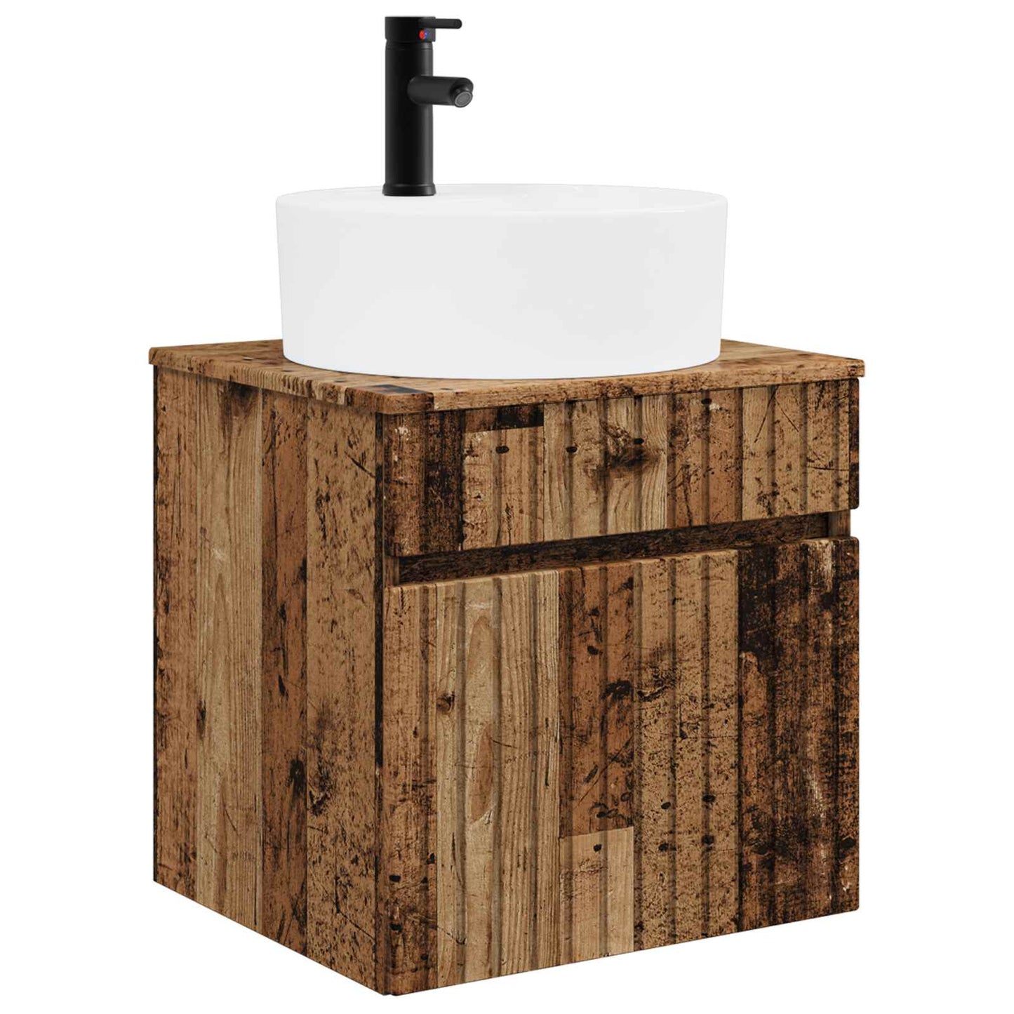 vidaXL Bathroom Cabinet Set 3 pcs Old Wood 49 x 44.5 x 65 cm